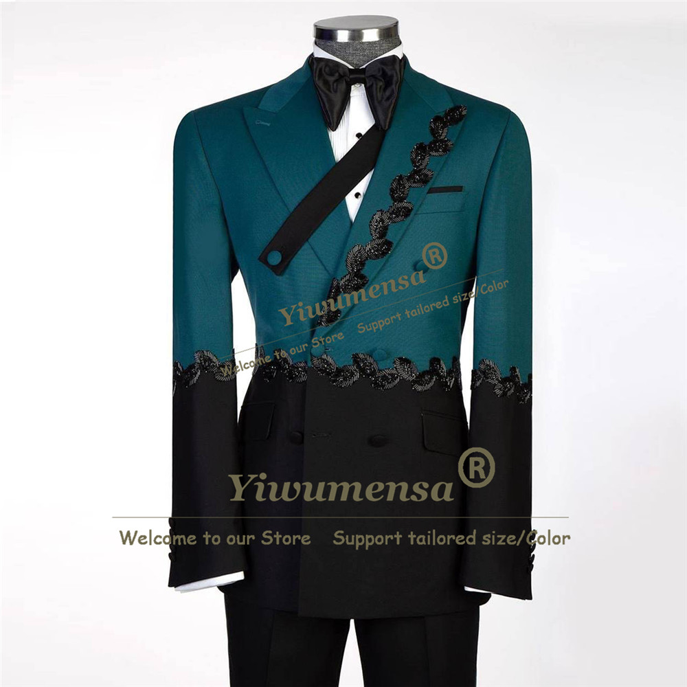 Men Grooming Outfit - Уникальный дизайн мужского костюма: двухцветный пиджак