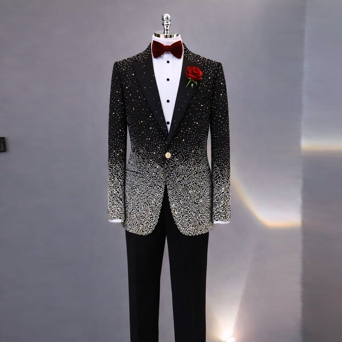 Men Grooming Outfit - Элегантный мужской костюм с камнями и