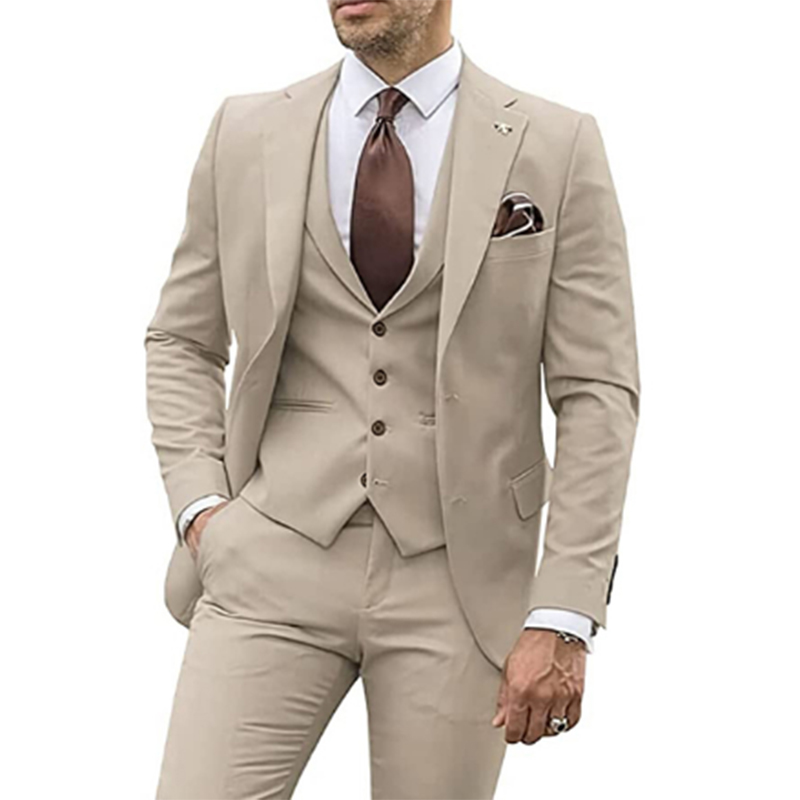 3 шт. бежевые костюмы для мужч – обзор и цена Men Grooming Outfit