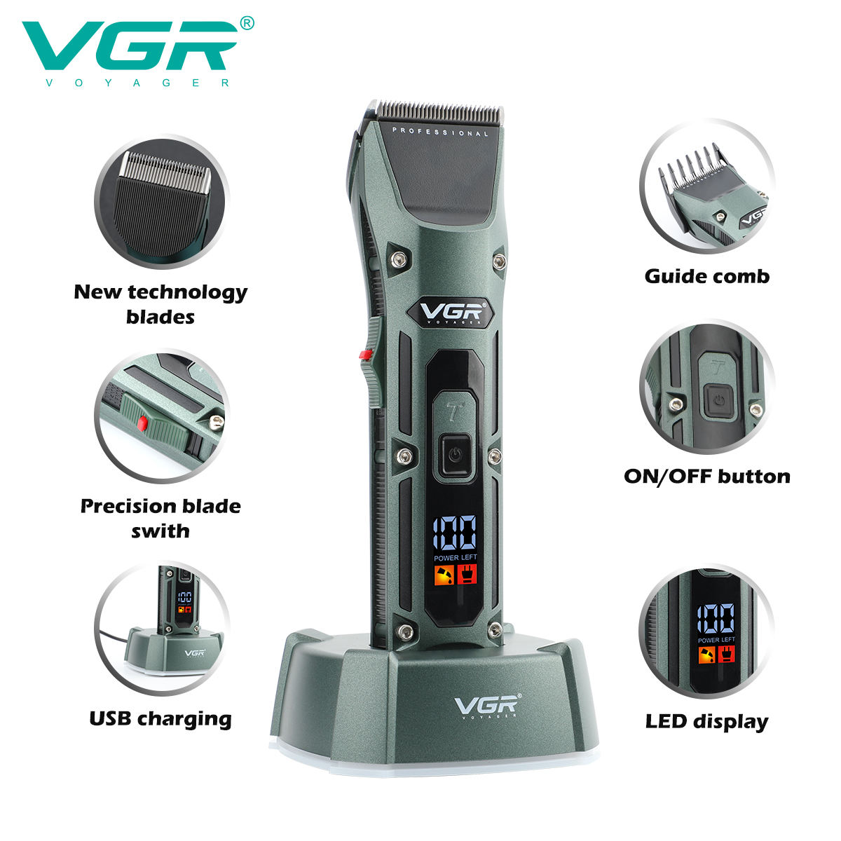 VGR V-696 Новый металлический  – обзор и цена Men'S Grooming Haircut